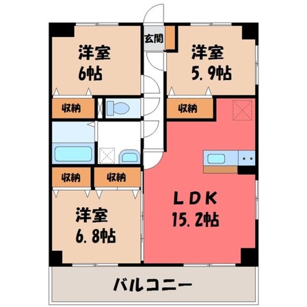 陽東３丁目駅 徒歩2分 3階の物件間取画像